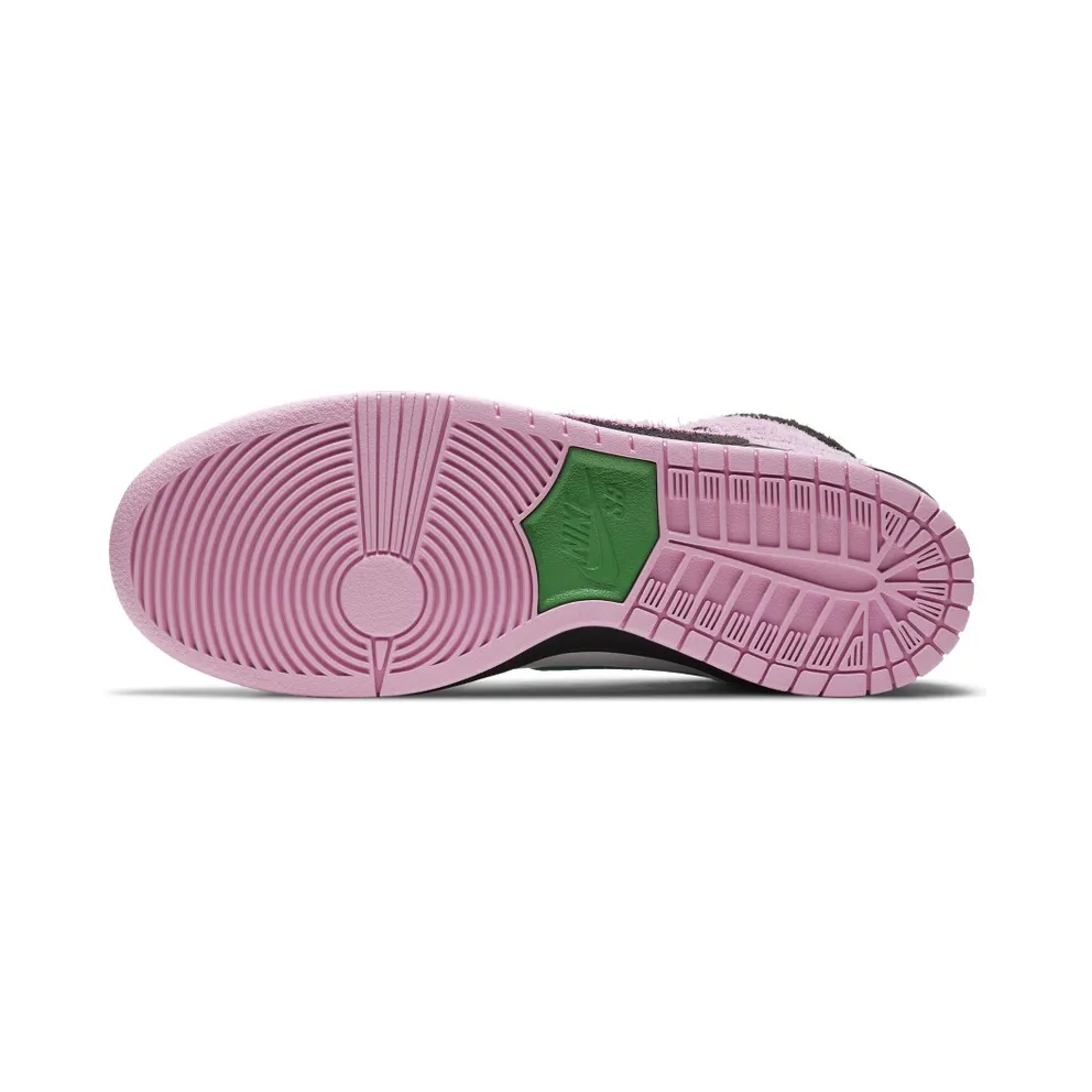 Nike SB Dunk High Invert Celtics Black/Pink Rise-Lucky Green (CU7349-001)