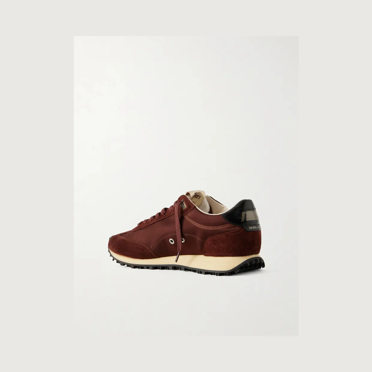 Golden Goose Marathon Suede and Leather-Trimmed Satin Sneakers Brown (GMF00683.F007841) (4)