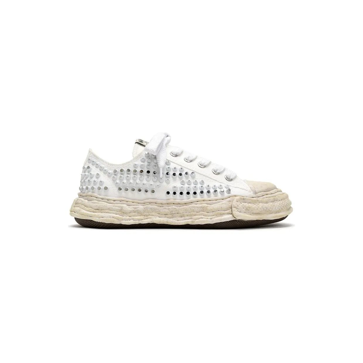 Maison Mihara Yasuhiro Peterson 23 OG Sole Studded Canvas Low White (A15FW721-WHT)