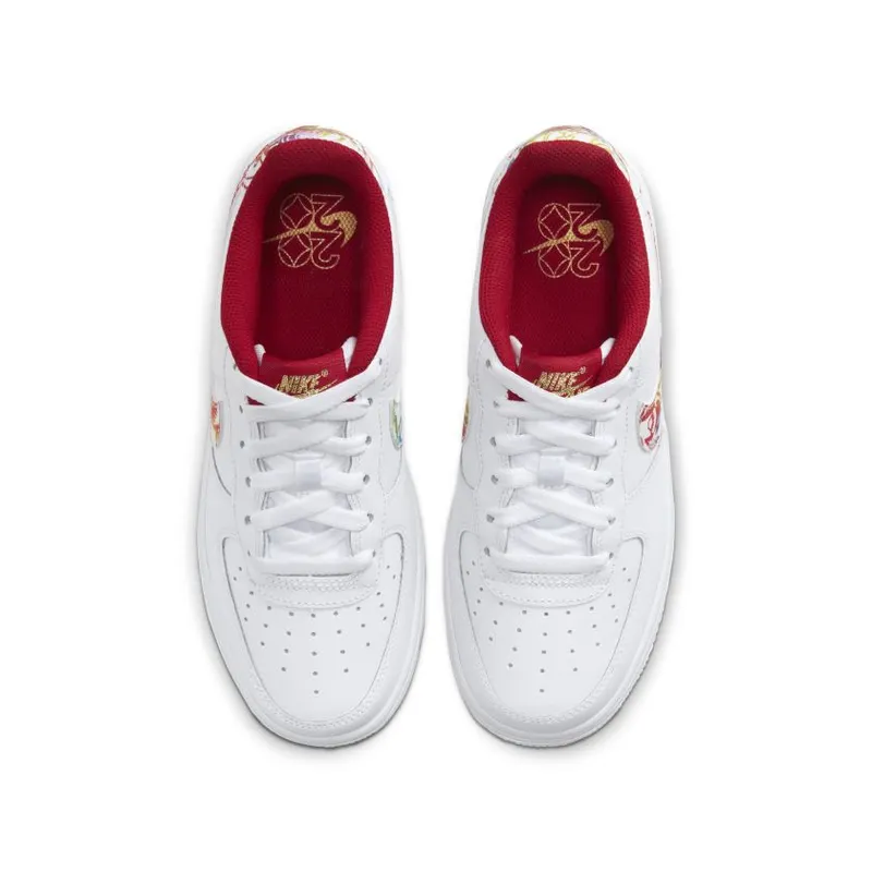 Nike Air Force 1 Chinese New Year 2020 (GS) White/White-Metallic Gold-Multi-Color (CU2980-191)