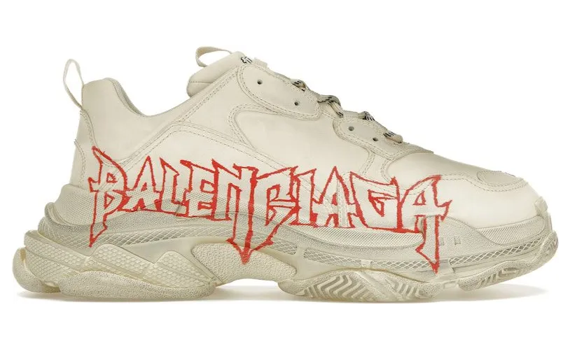 Balenciaga Triple S DIY Metal White Red (536737W2FAY9016)