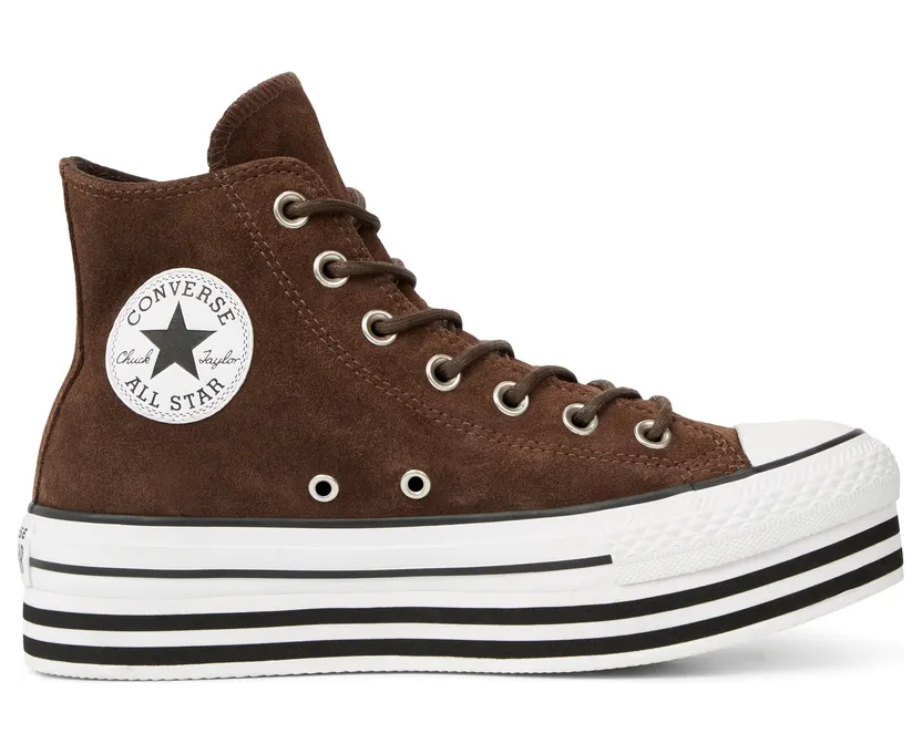 Converse Chuck Taylor All Star Platform Suede High Top Burnt Umber/white/black (565831C)
