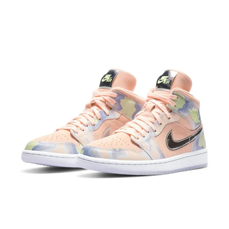 Jordan 1 Mid SE P(HER)SPECTIVE (W) Washed Coral/Chrome-Light Whistle (CW6008-600)