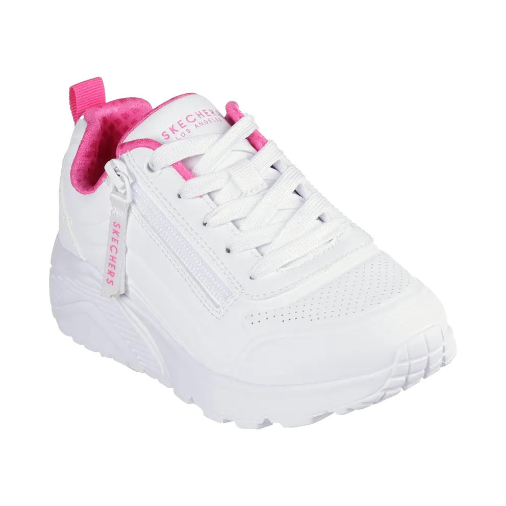Skechers UNO Lite – Easy Zip “White / Hot Pink” (310387LWHPK)