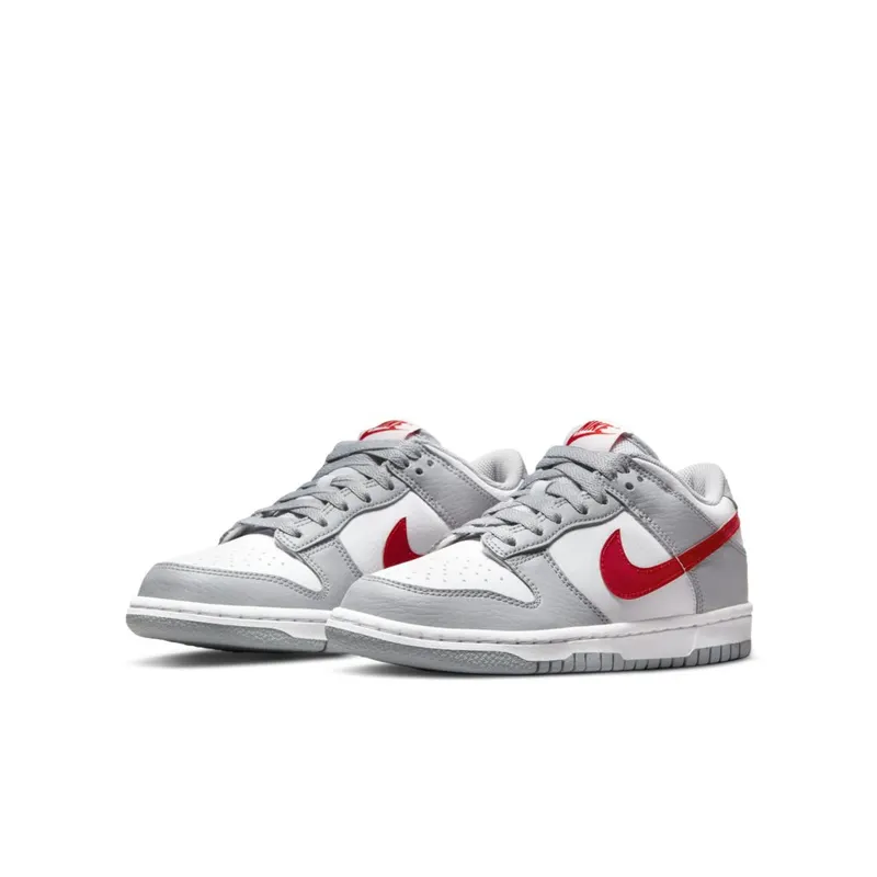 Nike Dunk Low White Grey Red (GS) (DV7149-001)
