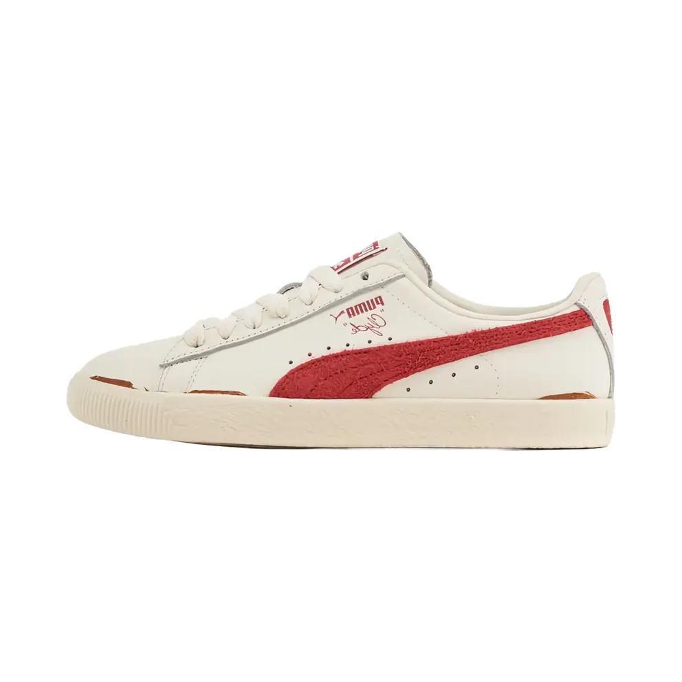 Puma Clyde Neverworn III “Warm White/Chalk Red” (396489-01)