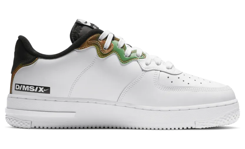 Nike Air Force 1 React ‘White Iridescent’ White/Glow/Black/Multi-Color (CN9838-100)