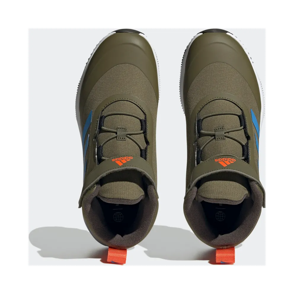 Adidas Fortarun All Terrain Cloudfoam Sport Running Elastic Lace and Top Strap Focus Olive / Pulse Blue / Shadow Olive (GZ2199)