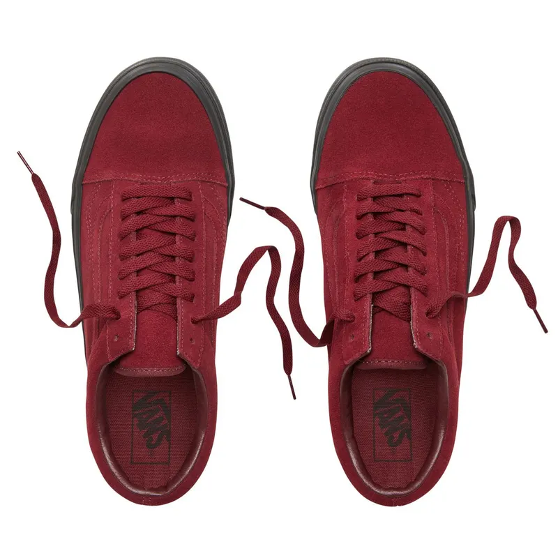 VANS Suède Black Outsole Old Skool Shoes (Red)