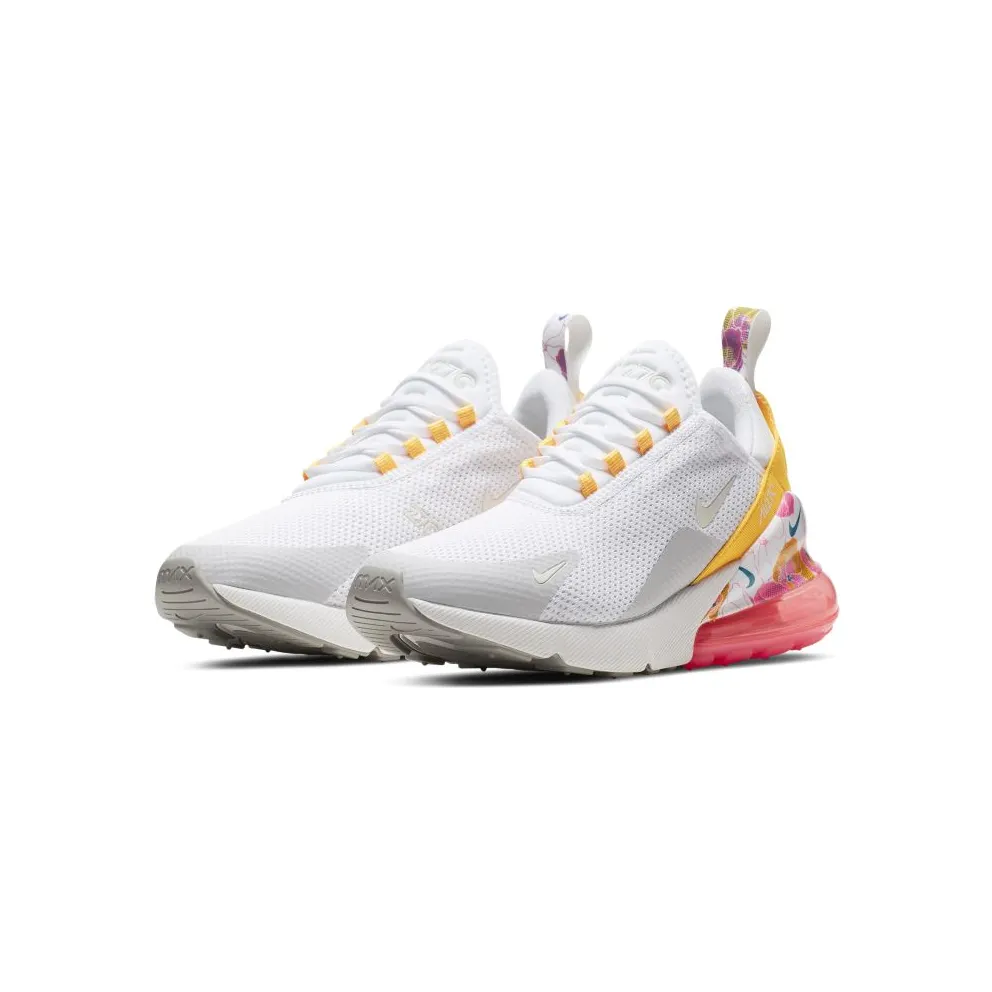 Nike Air Max 270 SE Floral (W) White/Summit White-Metallic Silver (AR0499-101)