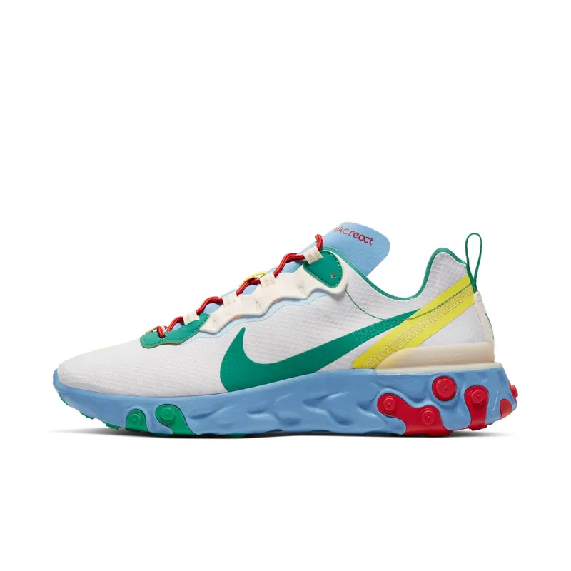 Nike React Element 55 Guava Ice Vast Grey Lucid Green Guava Ice/Vast Grey-University Red-Lucid Green (CT1142-800)