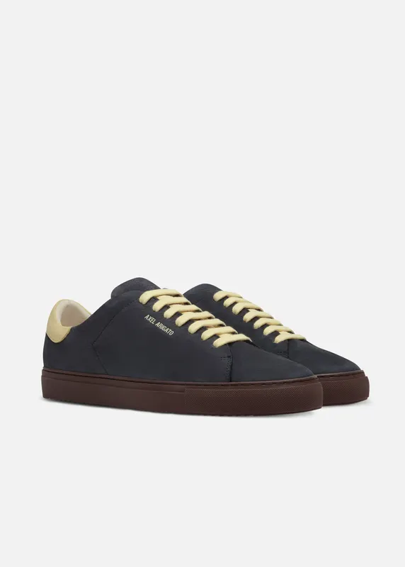 Axel Arigato Clean 90 Sneaker “Dark Blue,Light Yellow” (F4623001)