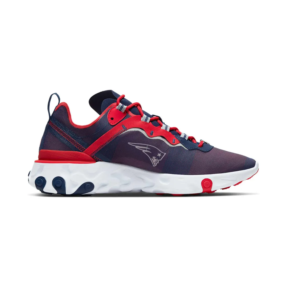Nike React Element 55 New England Patriots College Navy/White-Silver-University Red (CK4883-400)