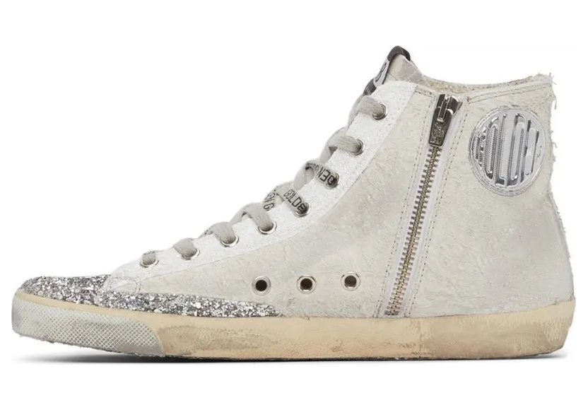 Golden Goose Glitter & Suede Francy Sneakers (F00113.F002029.70160) (3)