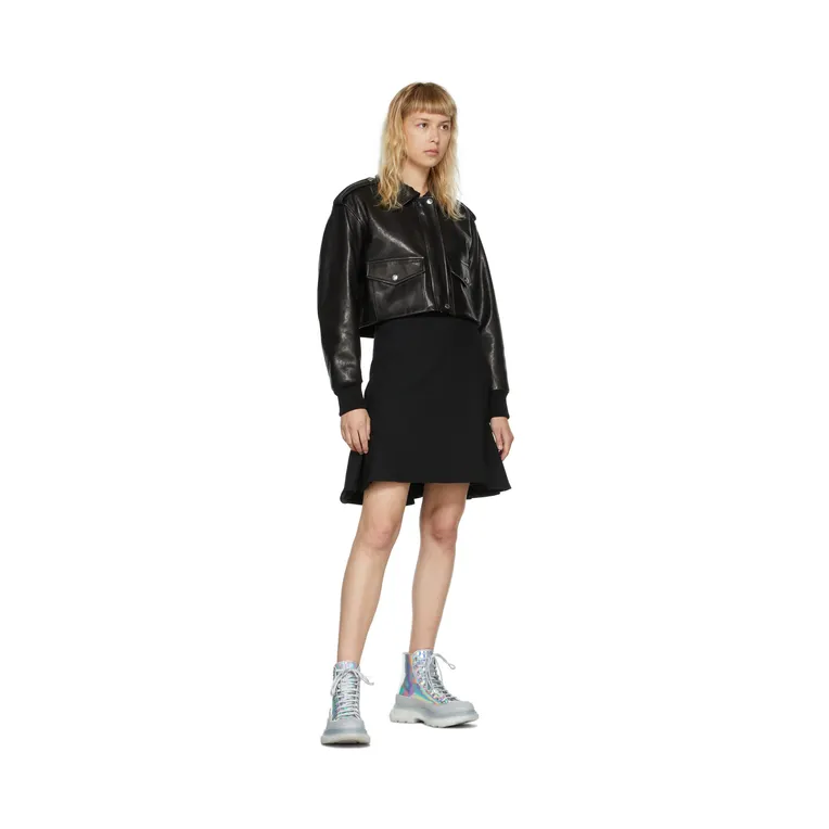 Alexander McQueen Silver Tread Slick High Sneakers (697088W4T71) (5)