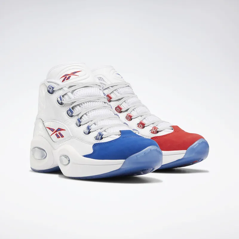 Reebok Question Mid Double Cross White/Collegiate Royal-Primal Red (Other Brands Other)