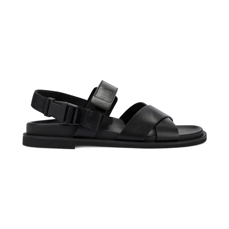 Valentino Garavani VLTN Leather Strap Sandals Black (VY2S0E22 ETA 0NO)
