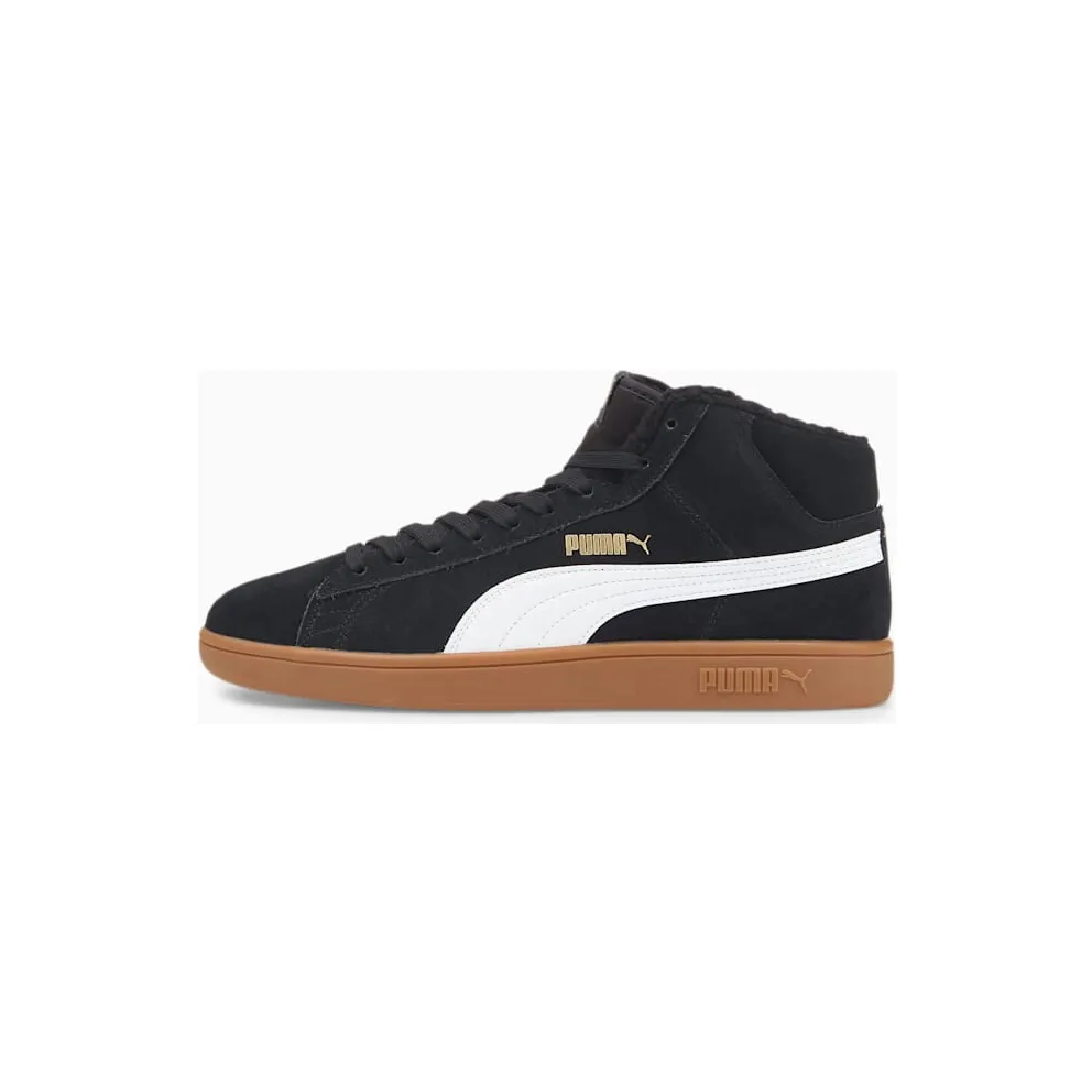 Puma Smash v2 Mid Winter White/Black (375870-01)