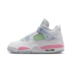 Air Jordan 4 GS Valentine’s Day “White / Half Blue / Vapour Green / Medium Soft Pink” (IB7068-100)