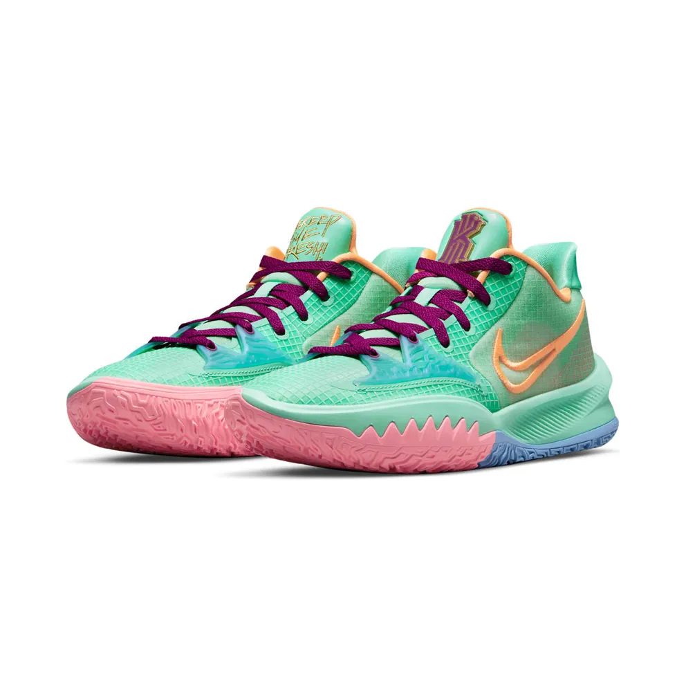 Nike Kyrie Low 4 “Green Glow / Red Plum / Metallic Gold / Atomic Orange” (CW3985-300)