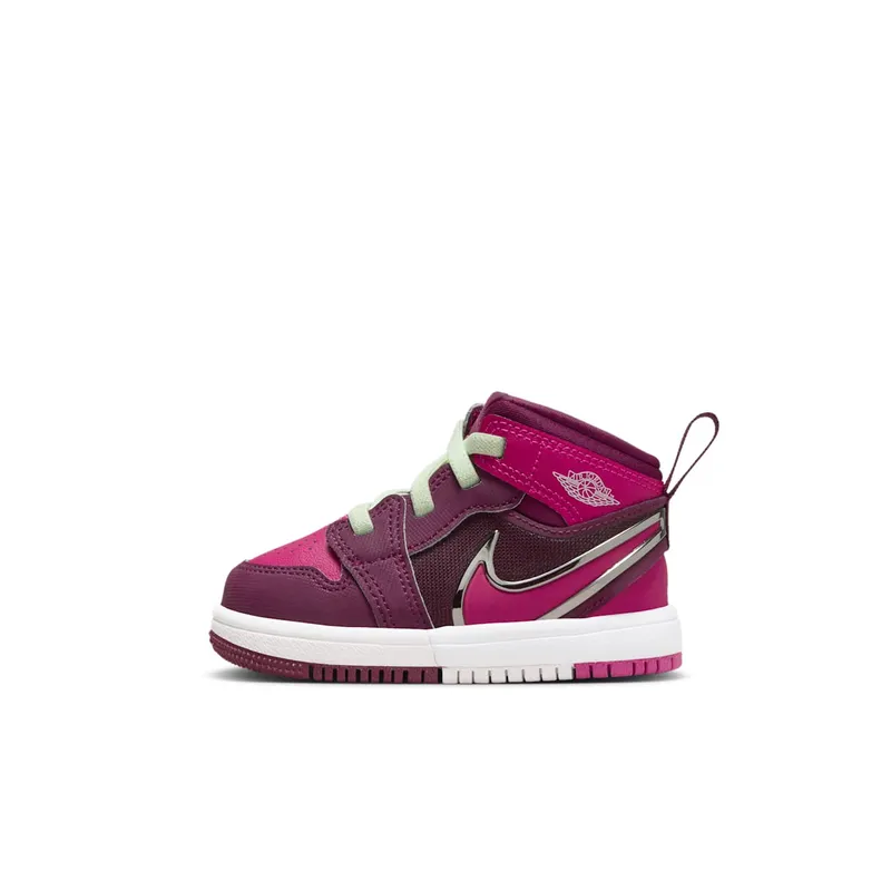 Jordan 1 Mid RM EasyOn Bordeaux White Volt Tint Active Pink (FQ1283-600)