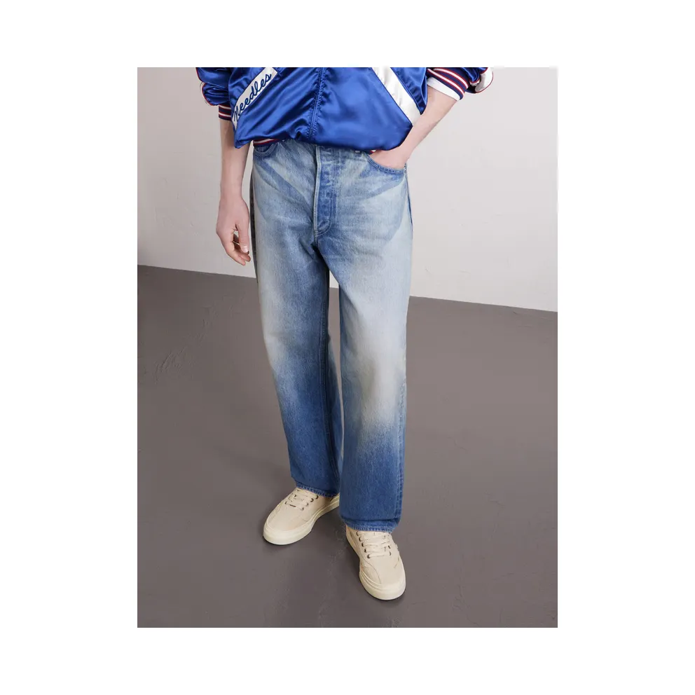 Omni Dellow Suede-Trimmed Distressed Drill Beige (OM01274)