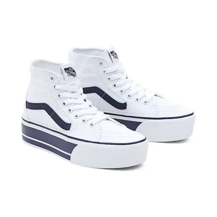 Vans UA SK8-Hi Tapered Stackform Sport Stripes White Navy (VN0A5JMKNWD)