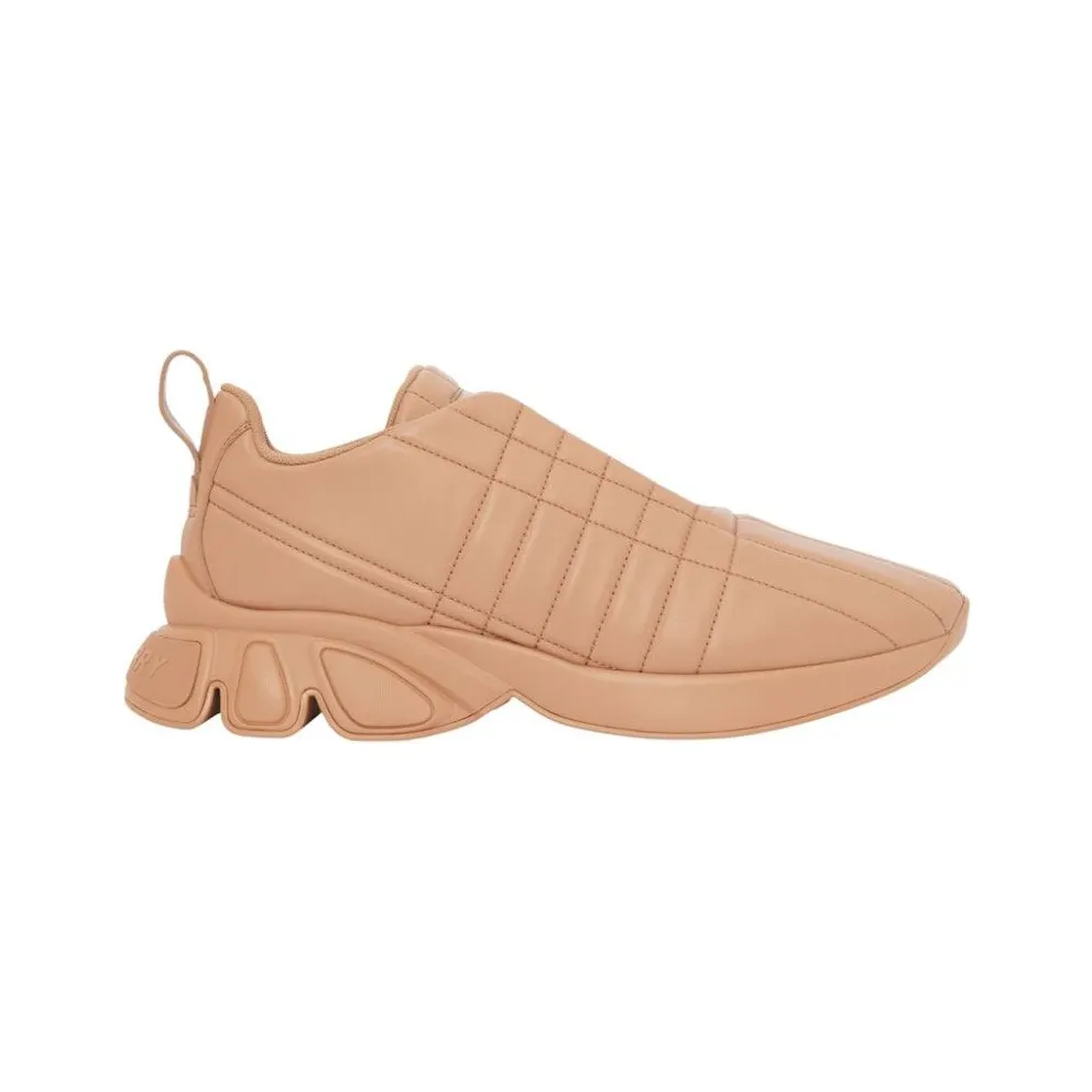 Burberry Quilted Leather Classic Trainer Dark Biscuit (8060225)