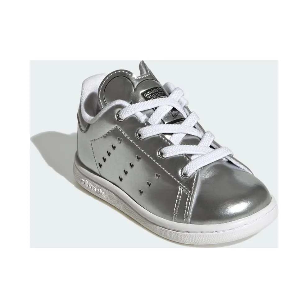 adidas Originals x Disney Mickey Stan Smith Kids Silver Metallic / Core Black / Cloud White (ID7186)