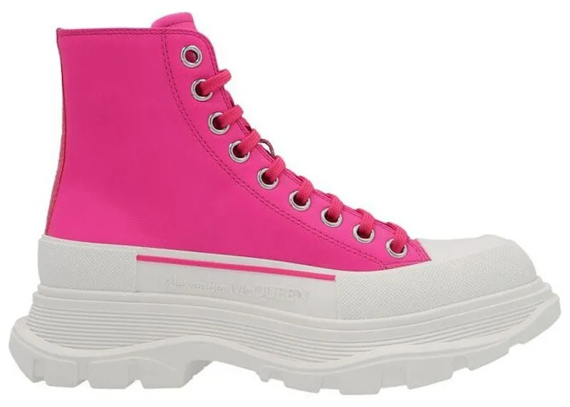 Alexander McQueen Leather Tread Slick Boot Pink White (702041WHZ625658)