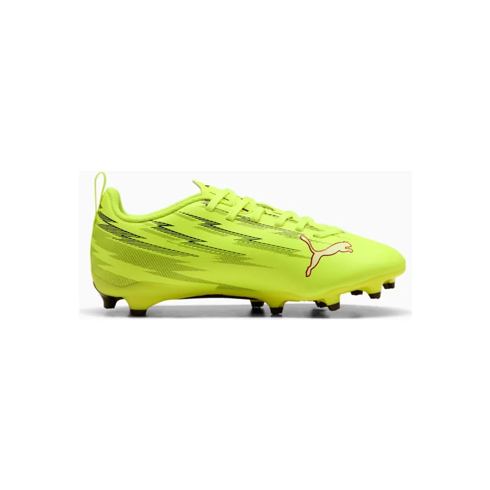 Puma Ultra 6 Play FG/AG Jr Yellow Alert Black Glowing Red Lime Squeeze (108705-01)
