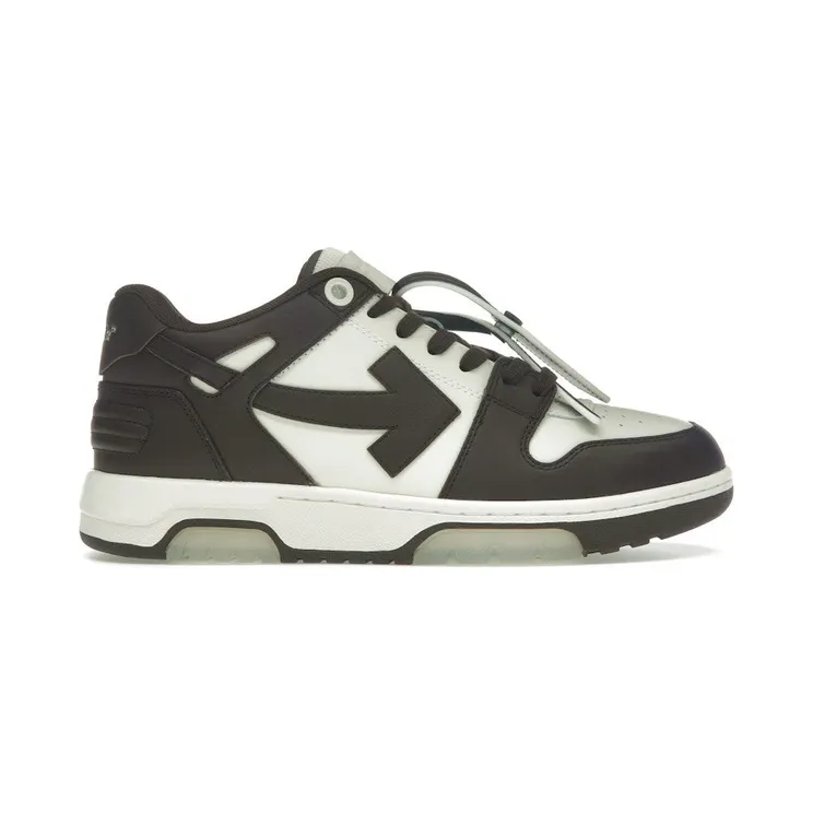 OFF-WHITE Out Of Office “OOO” Low Tops Chocolate Cream (OMIA189S25LEA0026G0A)