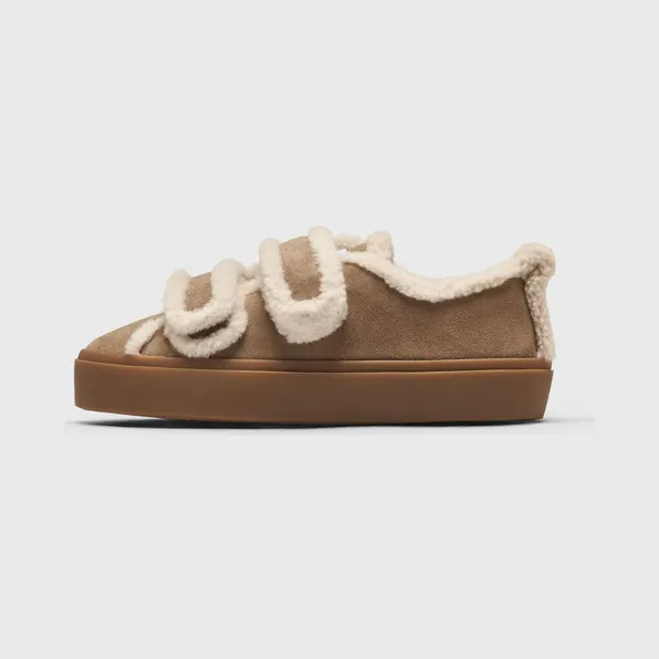 INUIKII SHEARLING LOW VELCRO Beige