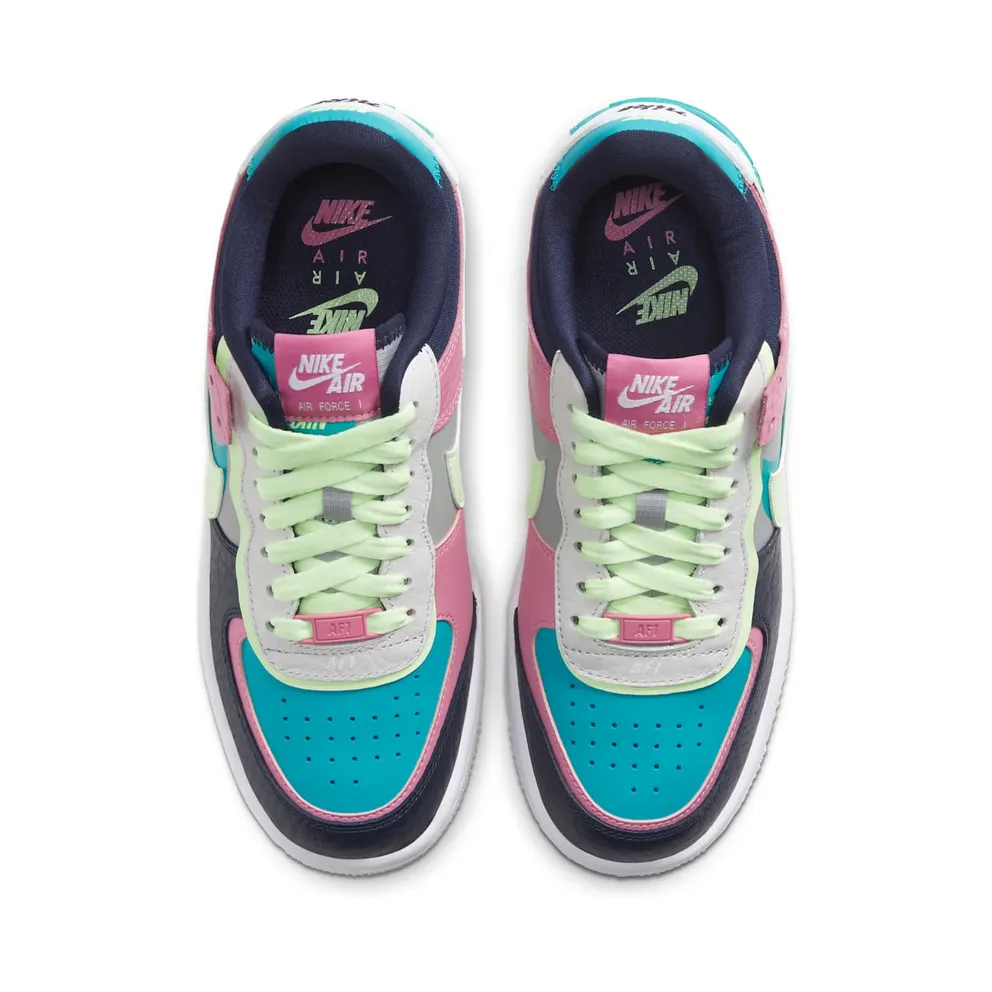 Nike WMNS Air Force 1 Shadow Barely Volt Oracle Aqua (2020) (CK3172-001)