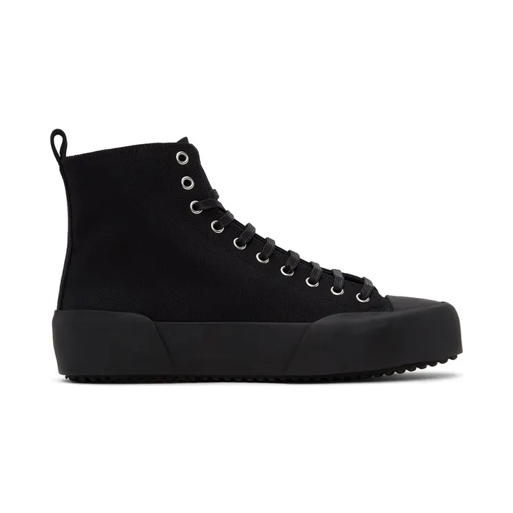 Jil Sander Black Canvas High-Top Sneakers (JI35546B_14350)