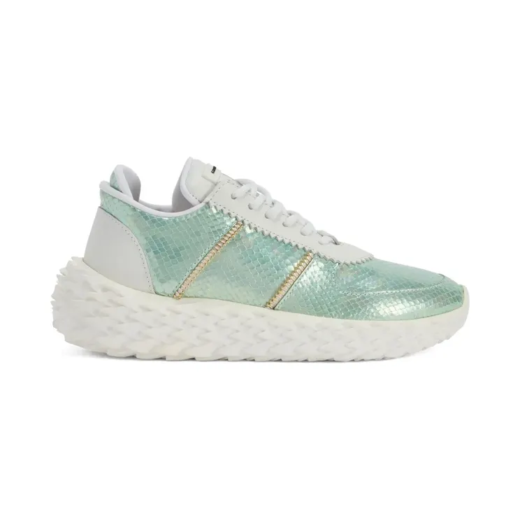 Giuseppe Zanotti Urchin met slangenleer-effect “Blue” (RW00118K58)