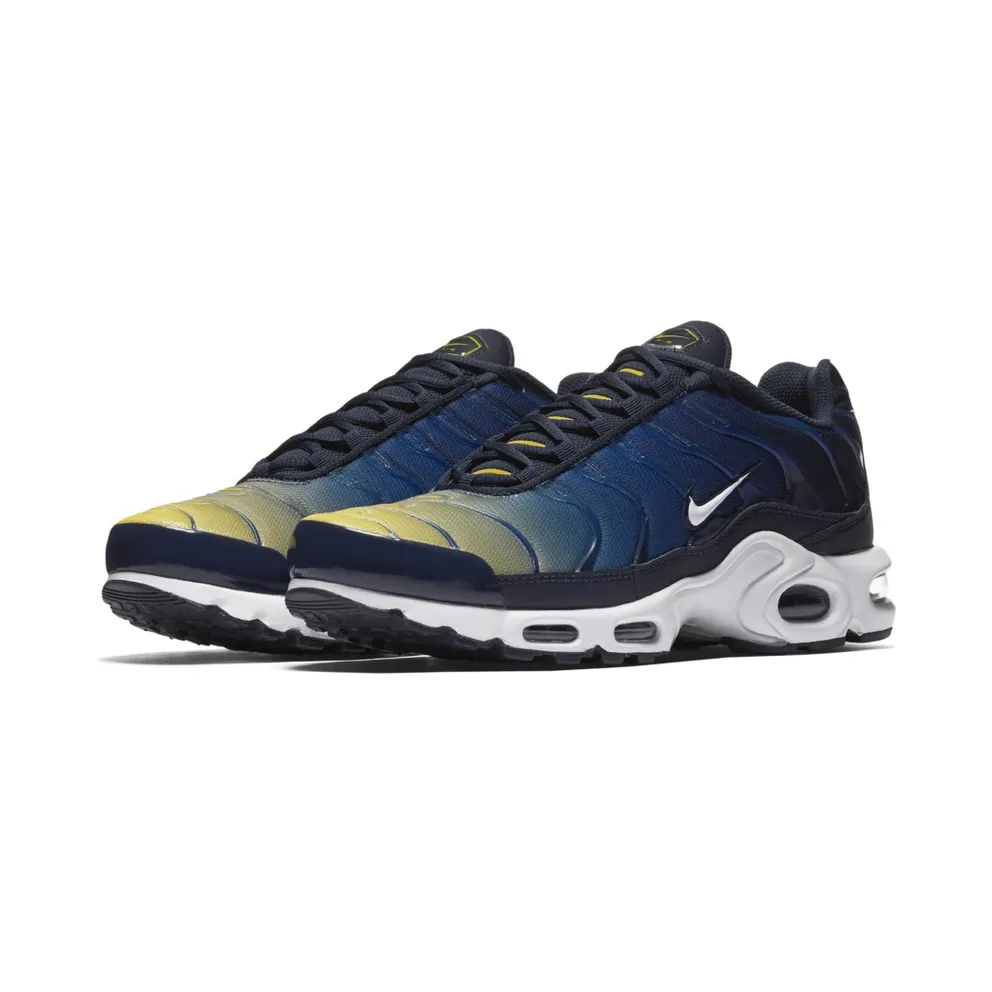 Nike Air Max Plus Gradient Pack (Obsidian) Obsidian/Gym Blue-Lemon Wash-White (852630-407)