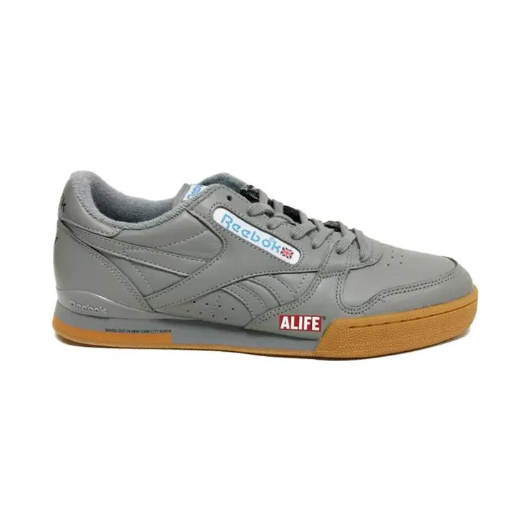 Reebok Phase 1 Pro Alife Grey Flat Grey/White-California Blue (Other Brands Reebok)