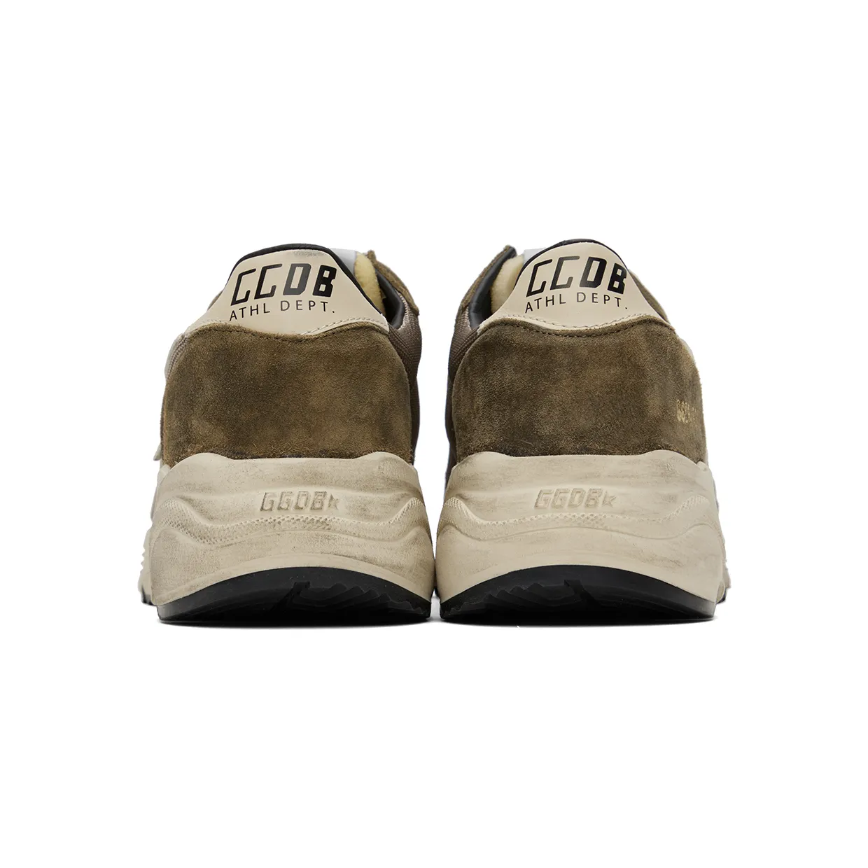 Golden Goose Khaki & Beige Running Sole Low-Top Sneakers (GMF00272.F003249.35812) (2)