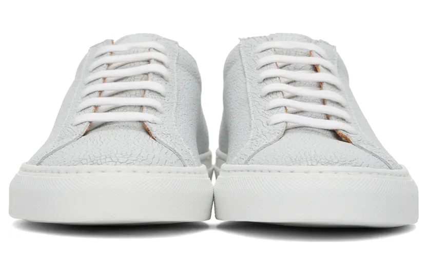 Common Projects Grey Cracked Achilles Sneakers (ARTICLE 2333) (2)