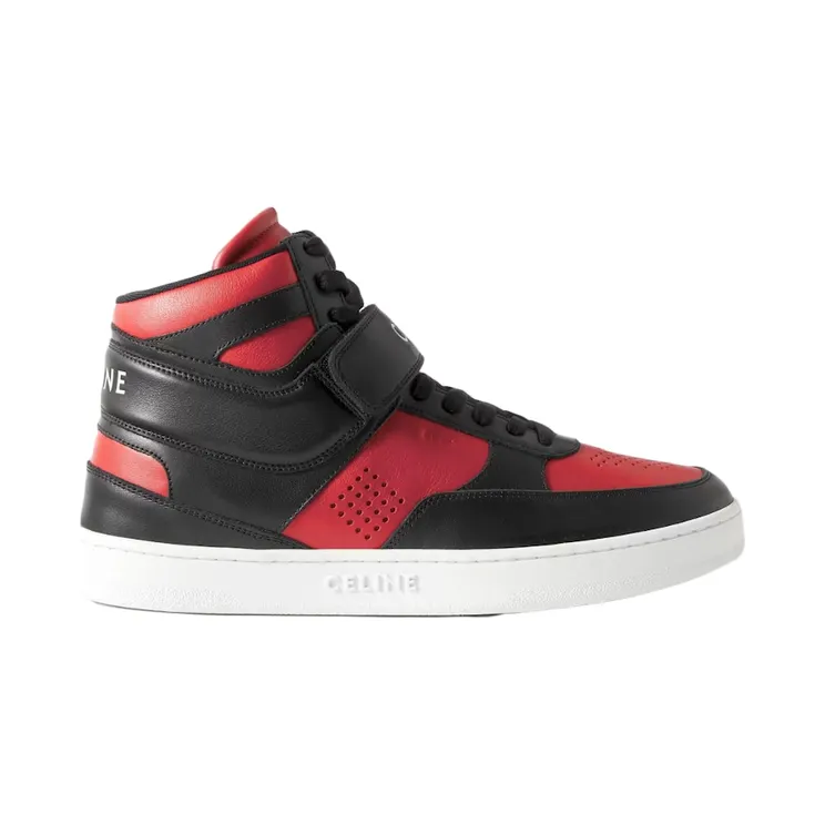 Celine CT-03 Leather High-Top Sneakers Red Black (1.34526771515047e+16)