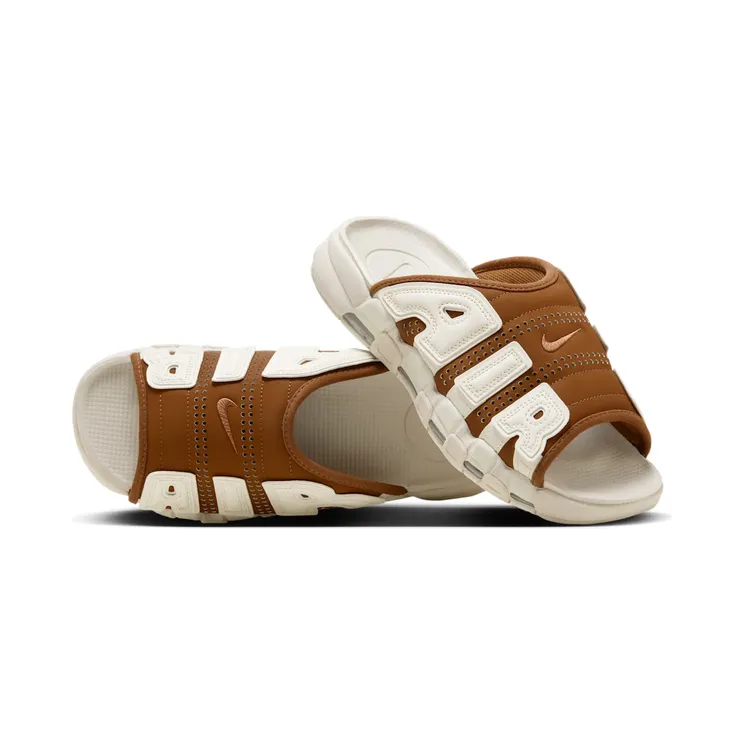 Nike Air More Uptempo Slide “Light British Tan / Light Orewood Brown / Clear / Sail” (FQ8699-200)