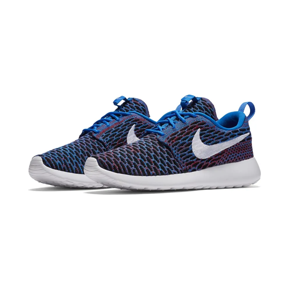 Nike Roshe One Flyknit Photo Blue/White-University Red-Black (W) Photo Blue/White-University Red-Black (704927-404)