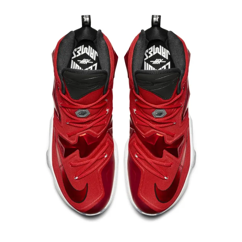 Nike LeBron 13 Away University Red/White-Black-Laser Orange (807219-610)
