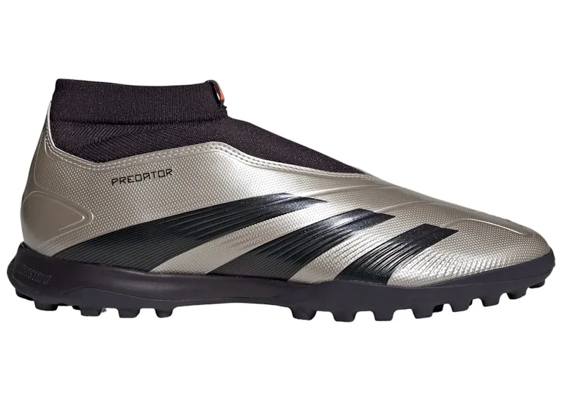 adidas Predator League Laceless Turf Platinum Metallic Aurora Black Turbo (IF6384)