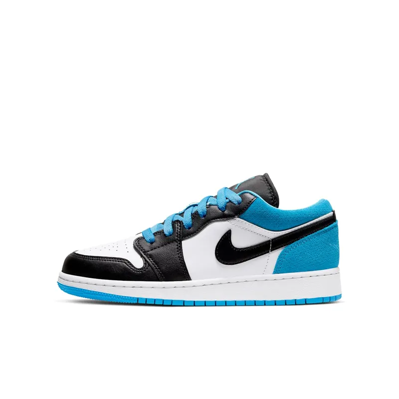 Jordan 1 Low Laser Blue (GS) Black/Black-Laser Blue-White (CT1564-004)