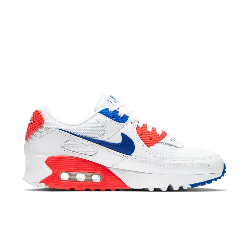 Nike Air Max 90 Ultramarine 2020 (W) White/Flash Crimson-Racer Blue (CT1039-100)