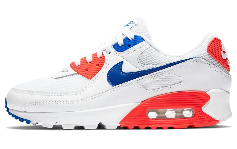 Nike Air Max 90 “White / Flash Crimson-Racer Blue” (CT1039100)