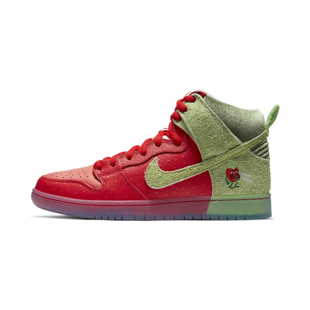 Nike SB Dunk High Strawberry Cough University Red/Spinach Green-Magic Ember (CW7093-600)