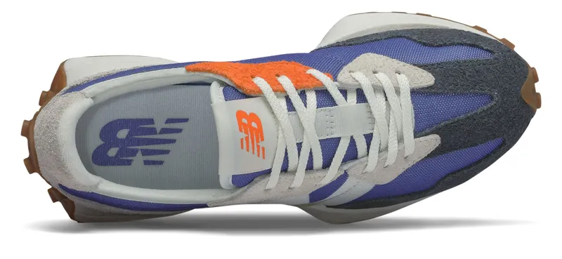 New Balance 327 Blue Grey (W) Magnetic Blue/Varsity Orange (WS327COC)